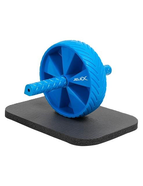 Ab wheel JELEX blu con tappetino da ginocchia imbottito