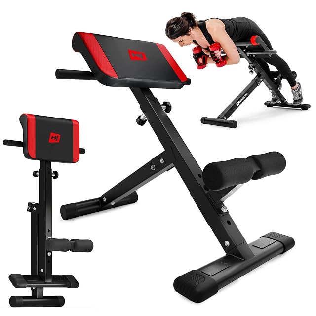 Panca per iperestensioni pieghevole Hop-Sport HS-1016 con schienale regolabile