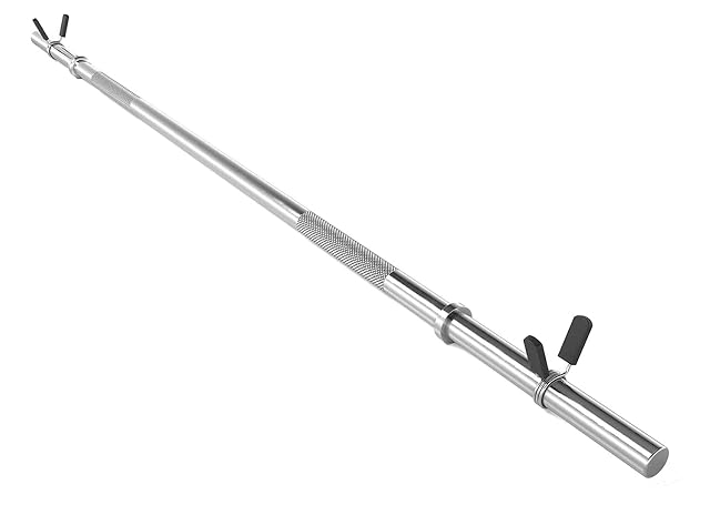 Bilanciere cromato G5 HT SPORT con fermi a molla, mostrato da 150 cm
