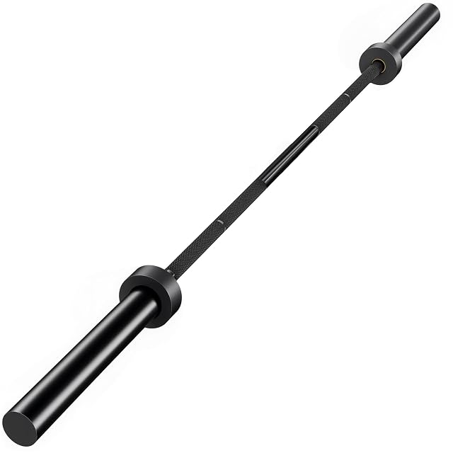 Bilanciere olimpico SPORTNOW da 180 cm con manicotti rotanti da 50 mm allungati e barra zigrinata