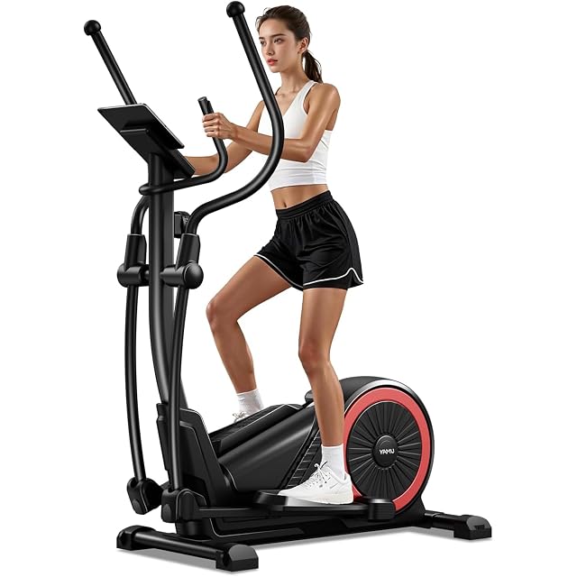 Ellittica CURSOR FITNESS con telaio d'acciaio, impugnature con sensori di battito e display LCD