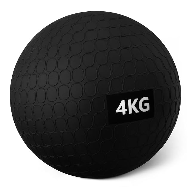 Palla d'urto Amazon Basics nera da 4 kg con superficie zigrinata antiscivolo