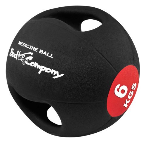 Palla medica Bad Company Pro-Grip con maniglie doppie e superficie in gomma a rilievi