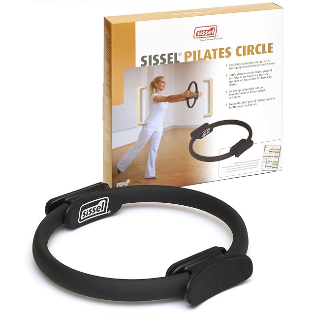 Cerchio pilates SISSEL grigio con impugnature rivestite