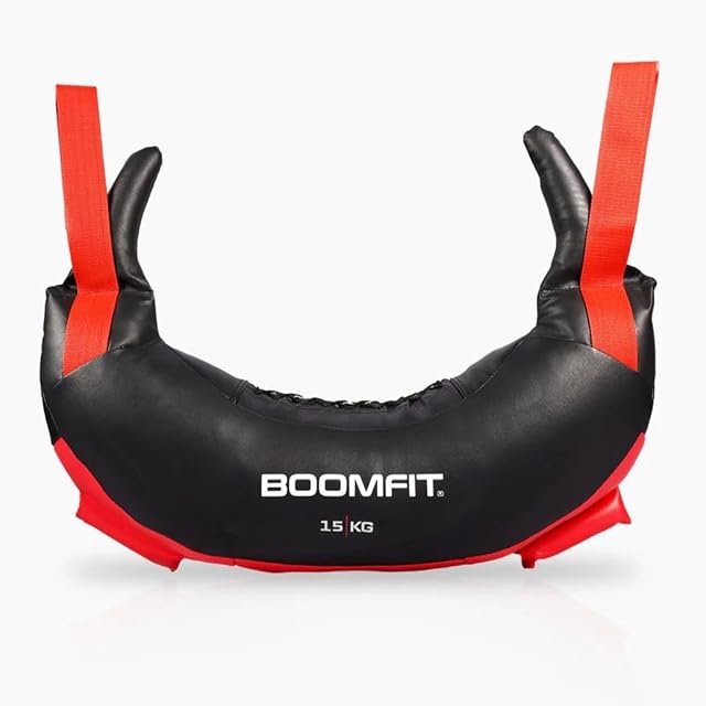 Sacca bulgara BOOMFIT a ferro di cavallo con quattro maniglie rinforzate, 15 kg