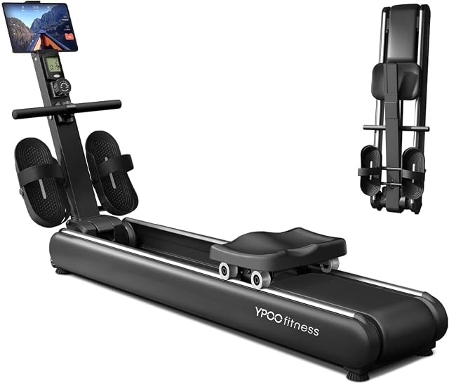 Vogatore magnetico YPOO RM910 con doppie rotaie di scorrimento e monitor LCD