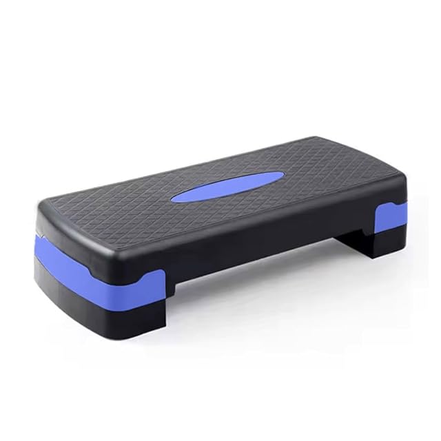 Tavola da step fitness KARAN KING blu con piattaforma rinforzata e imbottitura antiscivolo