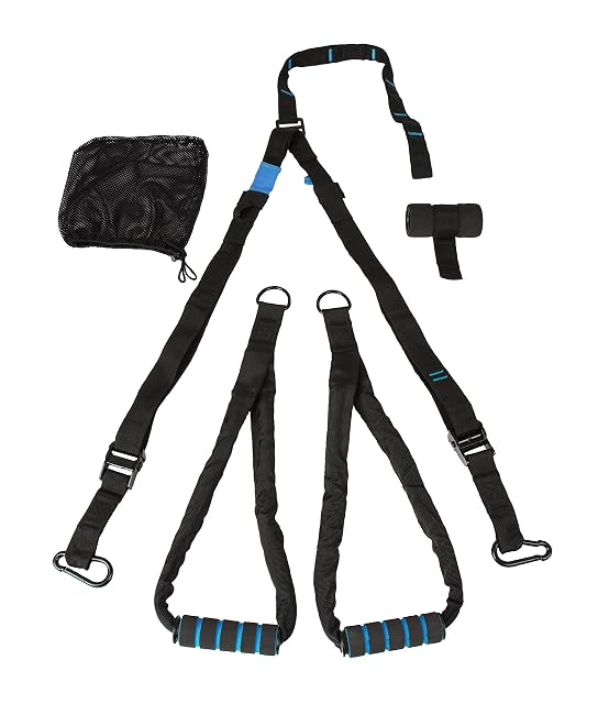 Sling trainer Dittmann nero con ancoraggio da porta e borsa per riporlo
